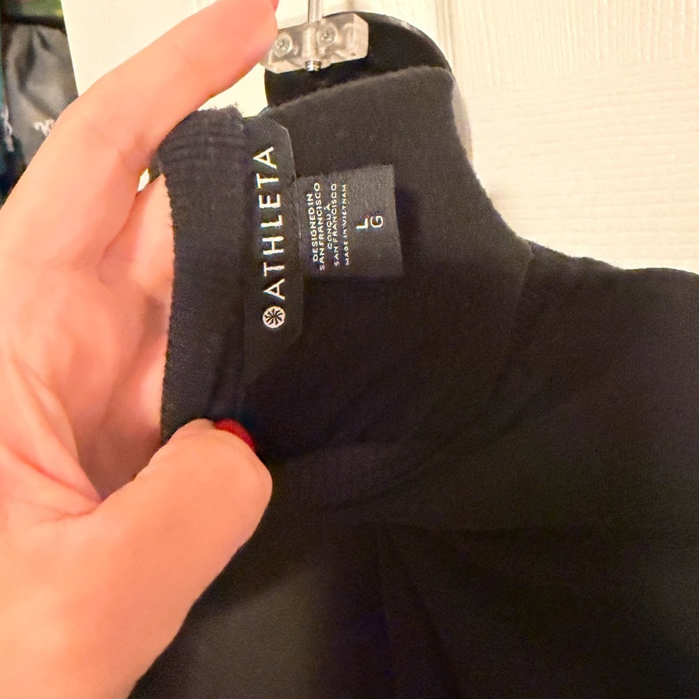 Athleta Black Women's V-Neck Wrap Blouse - Picture 6 of 7